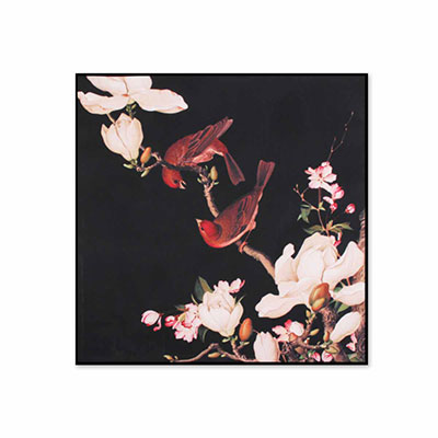 手絹-海棠玉蘭 35x35 cm