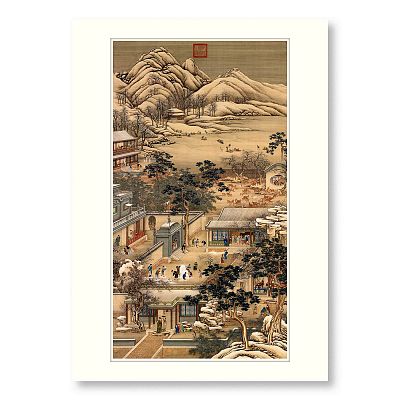 Product info: B4小畫片  清畫院畫十二月月令圖十二月