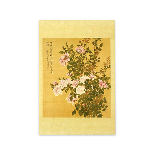 清張偉寫生花卉冊月季明信片