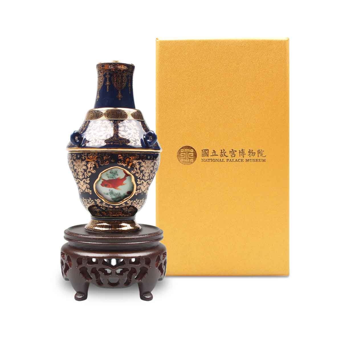 故宮精品網路商城- 迷你瓷器-霽青游魚轉心瓶