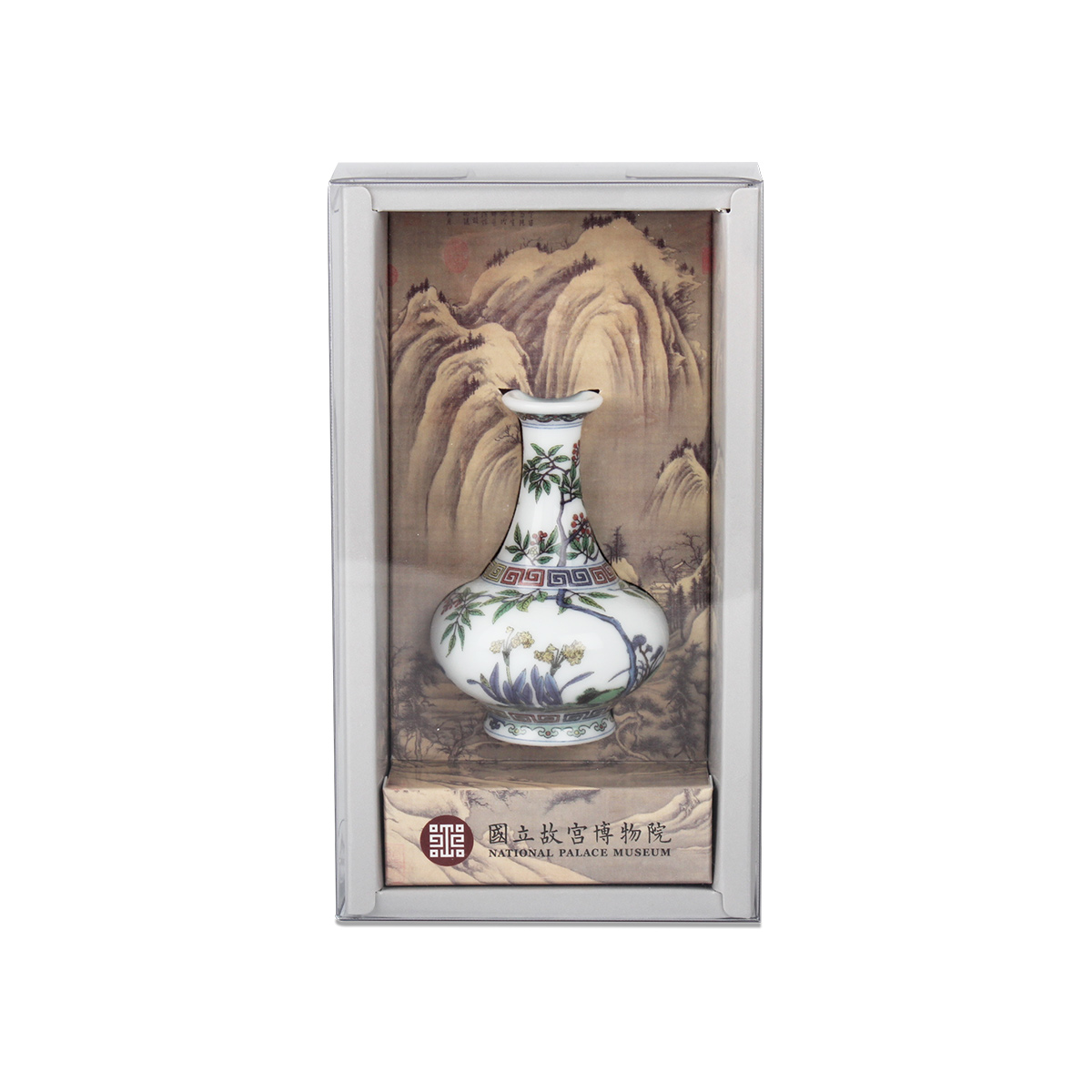 故宮精品網路商城- 青花粉彩花卉瓶