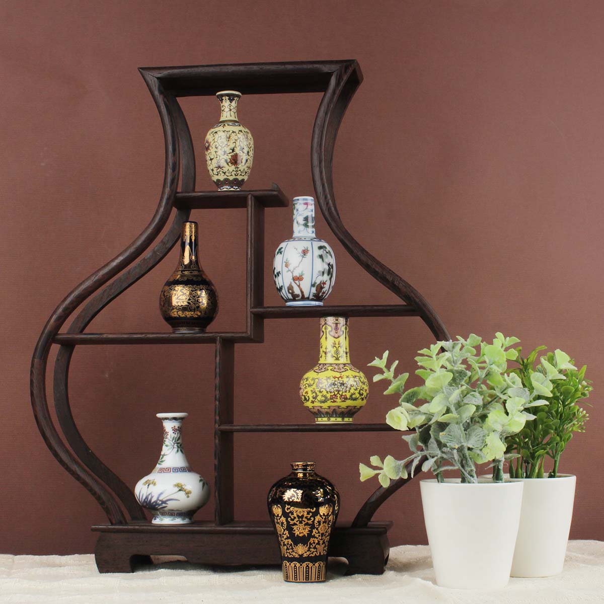 故宮精品網路商城- 青花粉彩花卉瓶