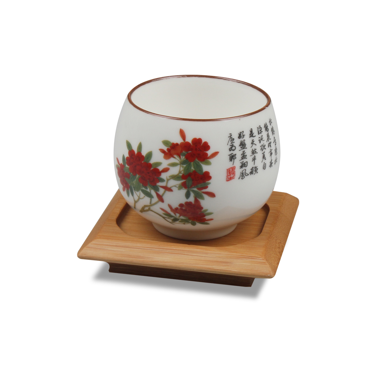 故宮精品網路商城- 故宮杜鵑花竹盤杯組
