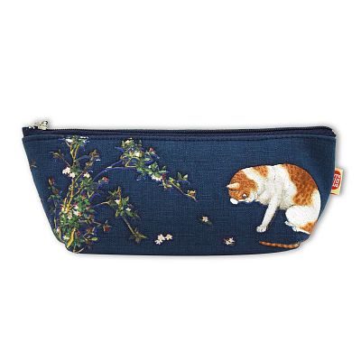 Product info: 海棠貍奴刺繡筆袋