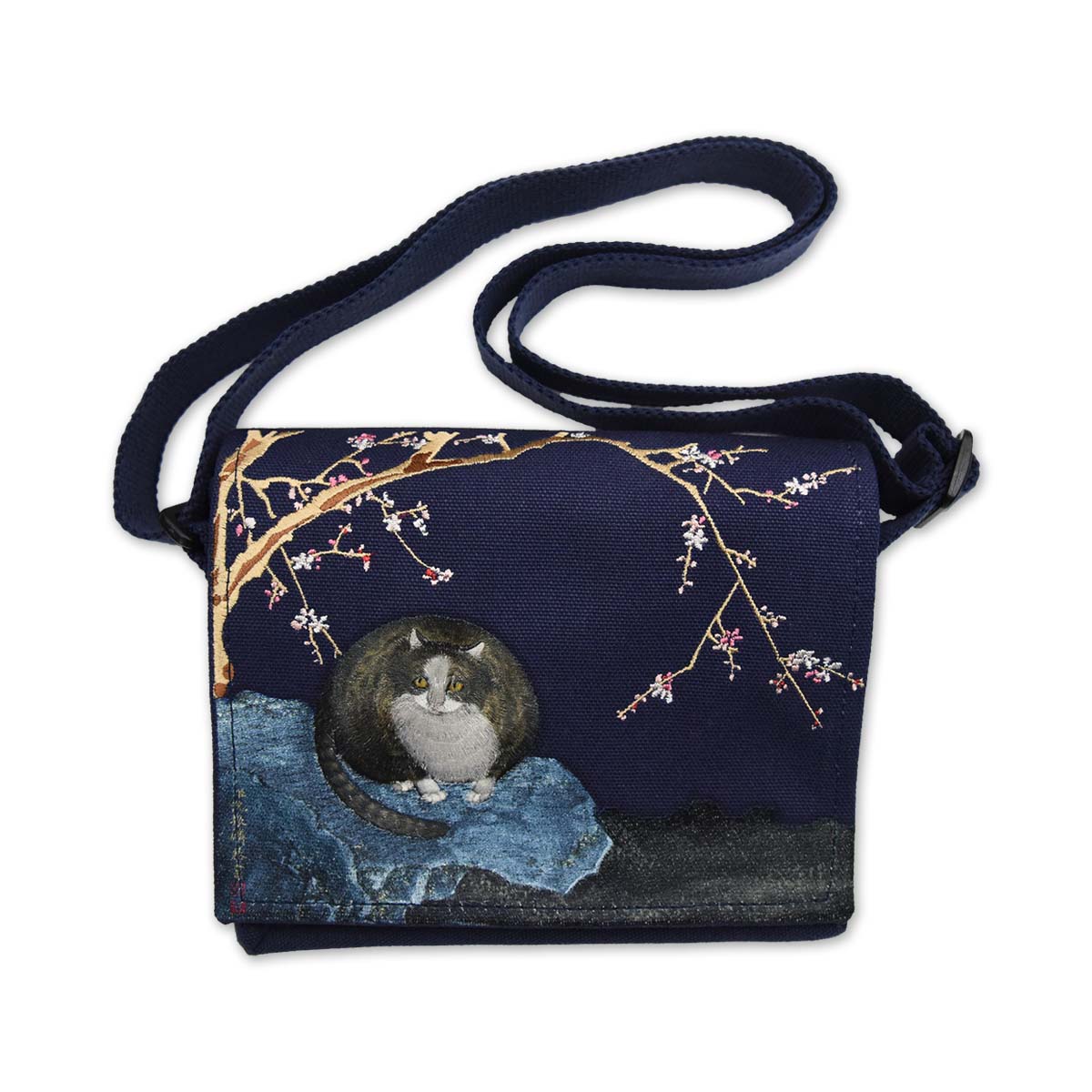 故宮精品網路商城- 沈振麟紅梅貍奴小書包