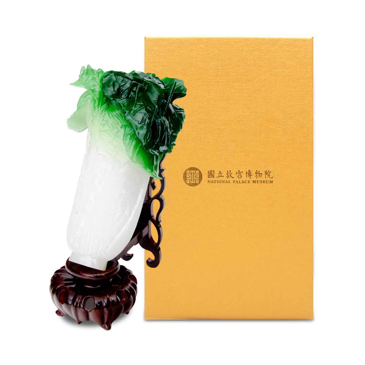 故宮精品網路商城- 迷你擺飾-仿故宮翠玉白菜典藏版(中)
