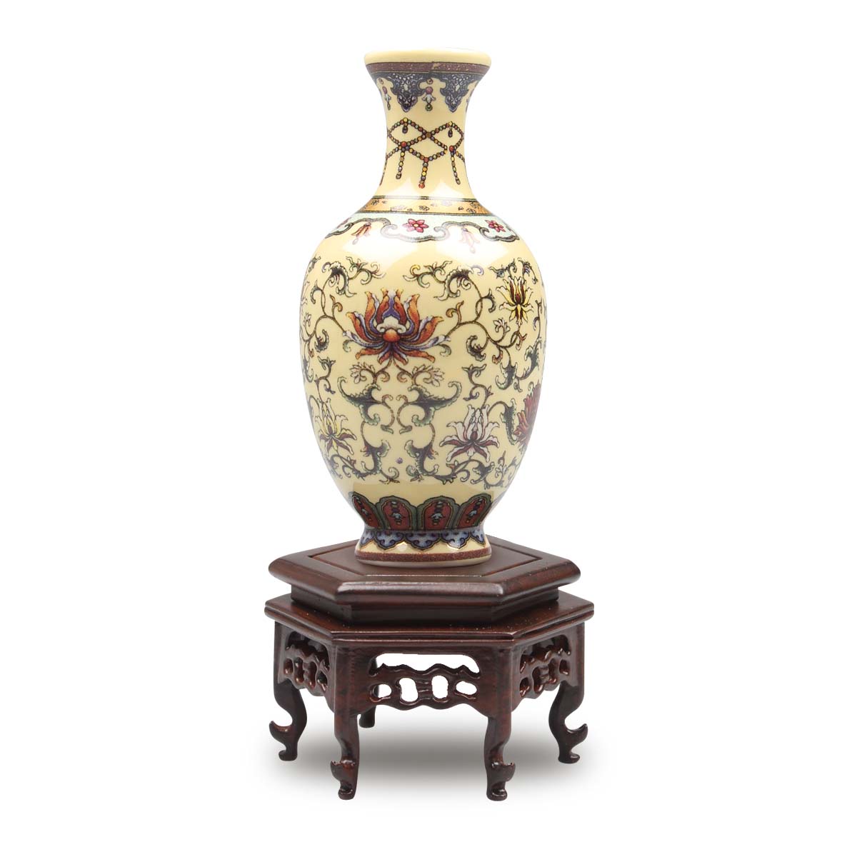 故宮精品網路商城- 迷你瓷器-故宮百品番花觀音瓶