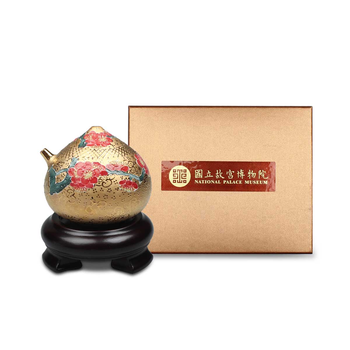 故宮精品網路商城- 金彩梅花水滴壺