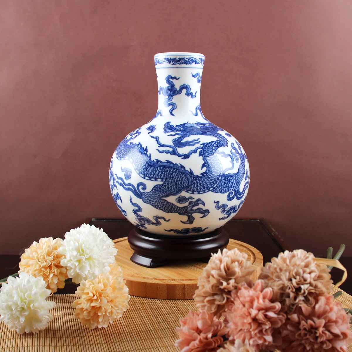 開運 龍 龍神 龍金彩花瓶 開運 龍 龍神 龍金彩花瓶