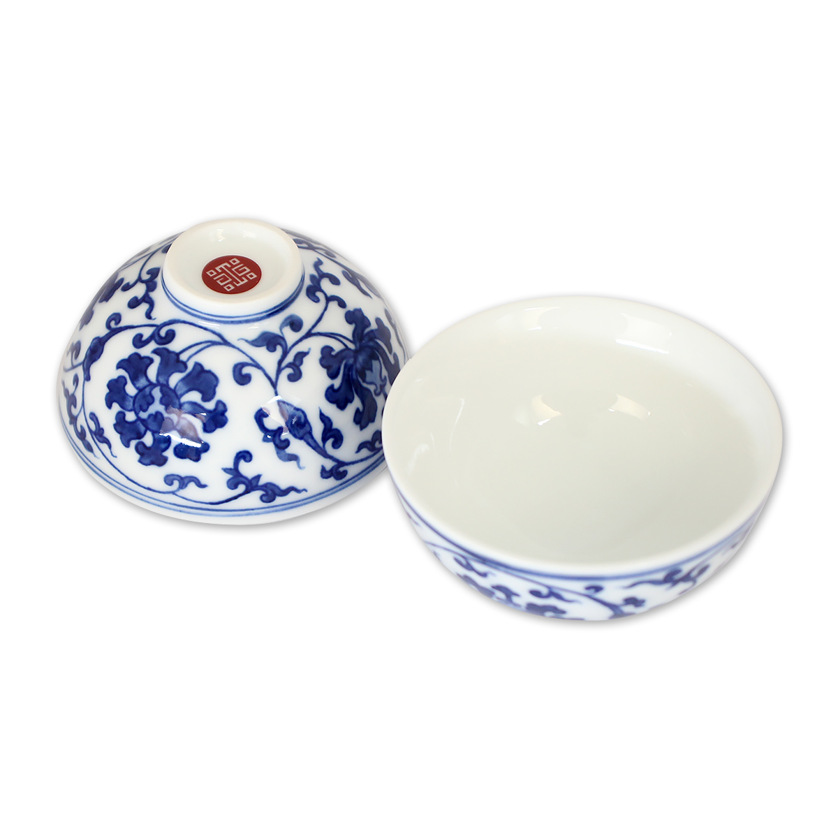 故宮博物院複製品 証明書付き 仿明成化門彩花蝶杯 2客 故宮博物院複製