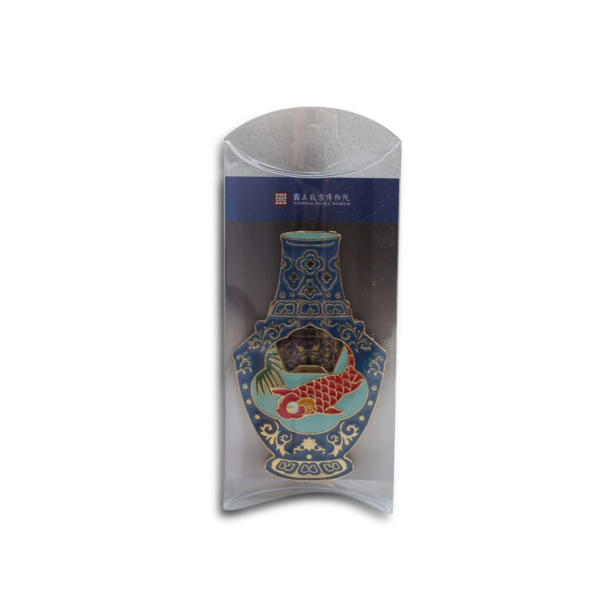 国立故宮博物院　お土産ショップにて購入　ミニ陶磁-霽青游魚転心瓶 国立故宮博物院 お土産ショップにて購入 ミニ陶磁-霽青游魚転