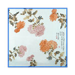 小菊花絲巾-藍 53x53 cm