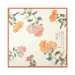 Product info: 小菊花絲巾-橘 53x53 cm