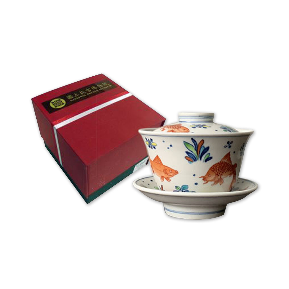故宮精品網路商城- 鬥彩九魚蓋杯