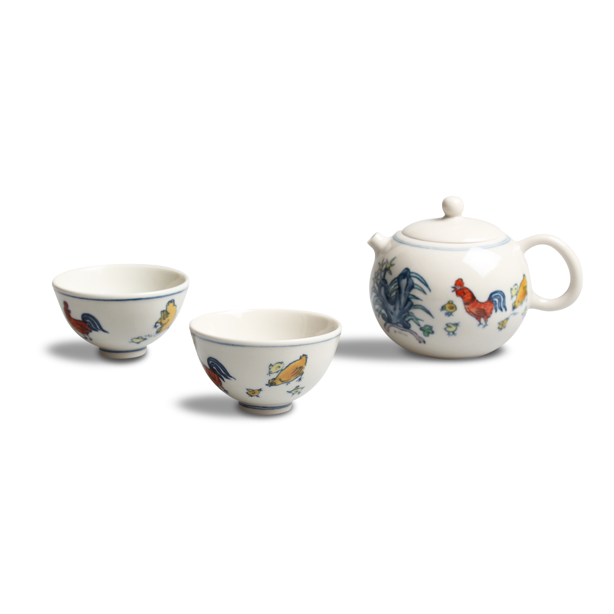 故宮精品網路商城- 鬥彩大吉（雞）壺組