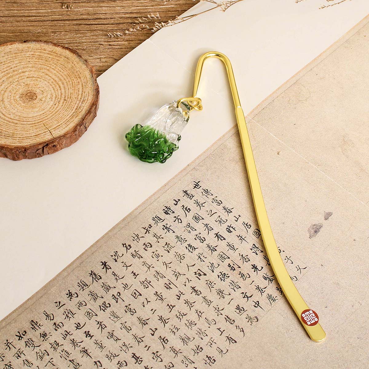 故宮精品網路商城- 翠玉白菜書籤