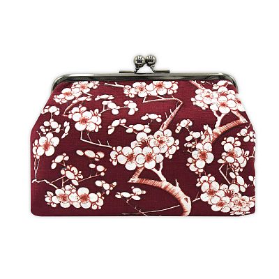 Product info: 白梅雙蝠刺繡化妝包