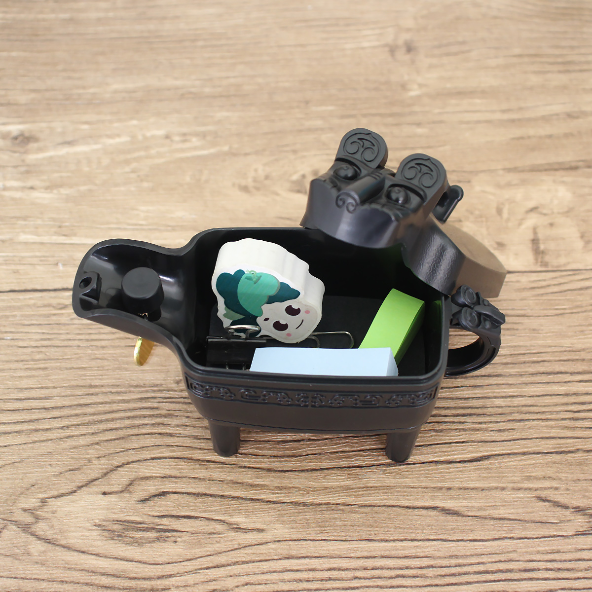 書道具　文房具　雲仙清賞　瑞浪蕉菜白硯 故宮精品網路商城- 夷曰匜記事夾文具盒