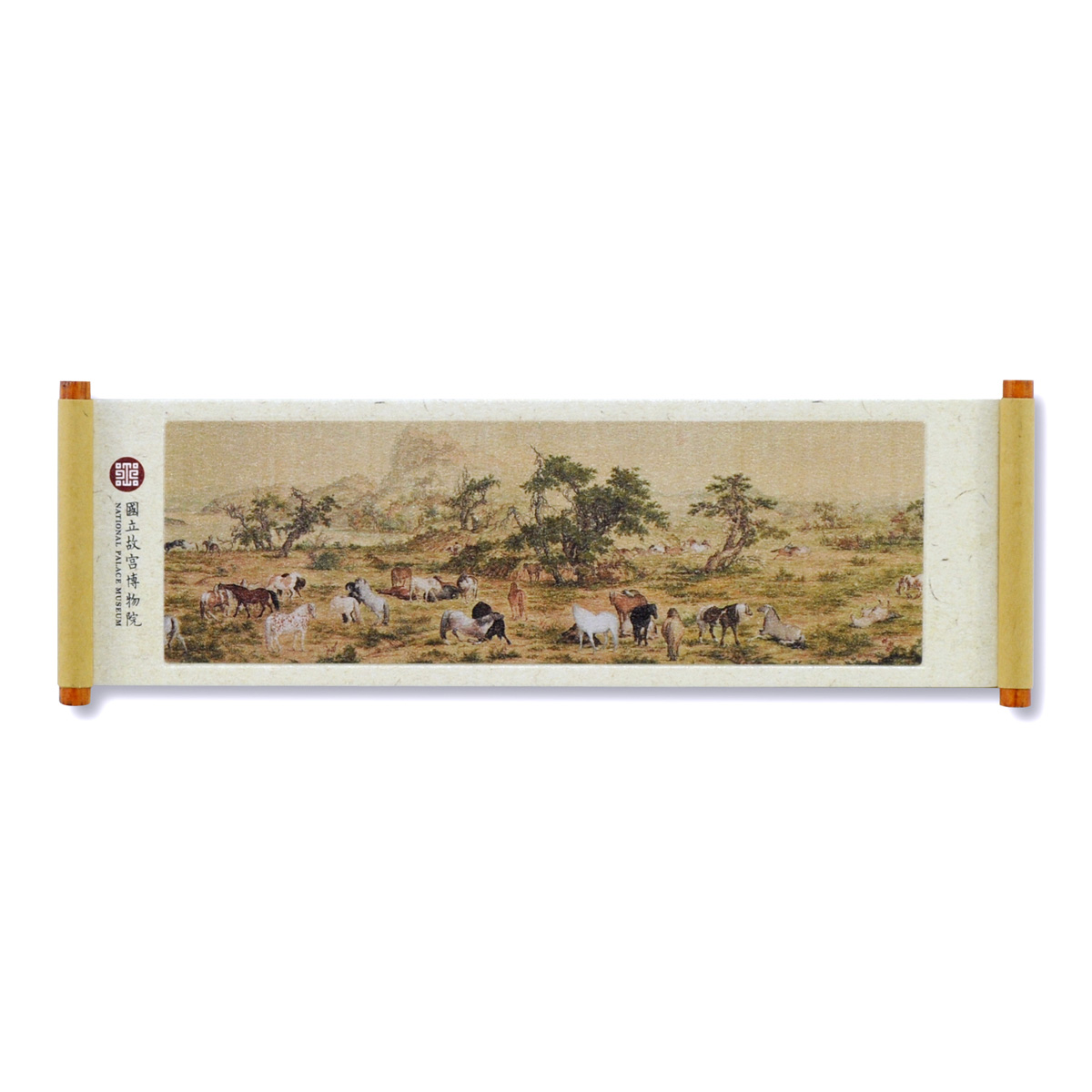 巻物　郞世寧百駿圖 File:A Hundred Steeds.jpg - 维基百科，自由的百科全书