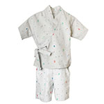 Product info: 甲骨文小朋友和服米色