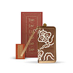 Product info: 【龍藏萬福】刺繡長夾（咖）