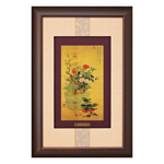 Product info: 富貴黃金畫-歲朝麗景(咖啡框)