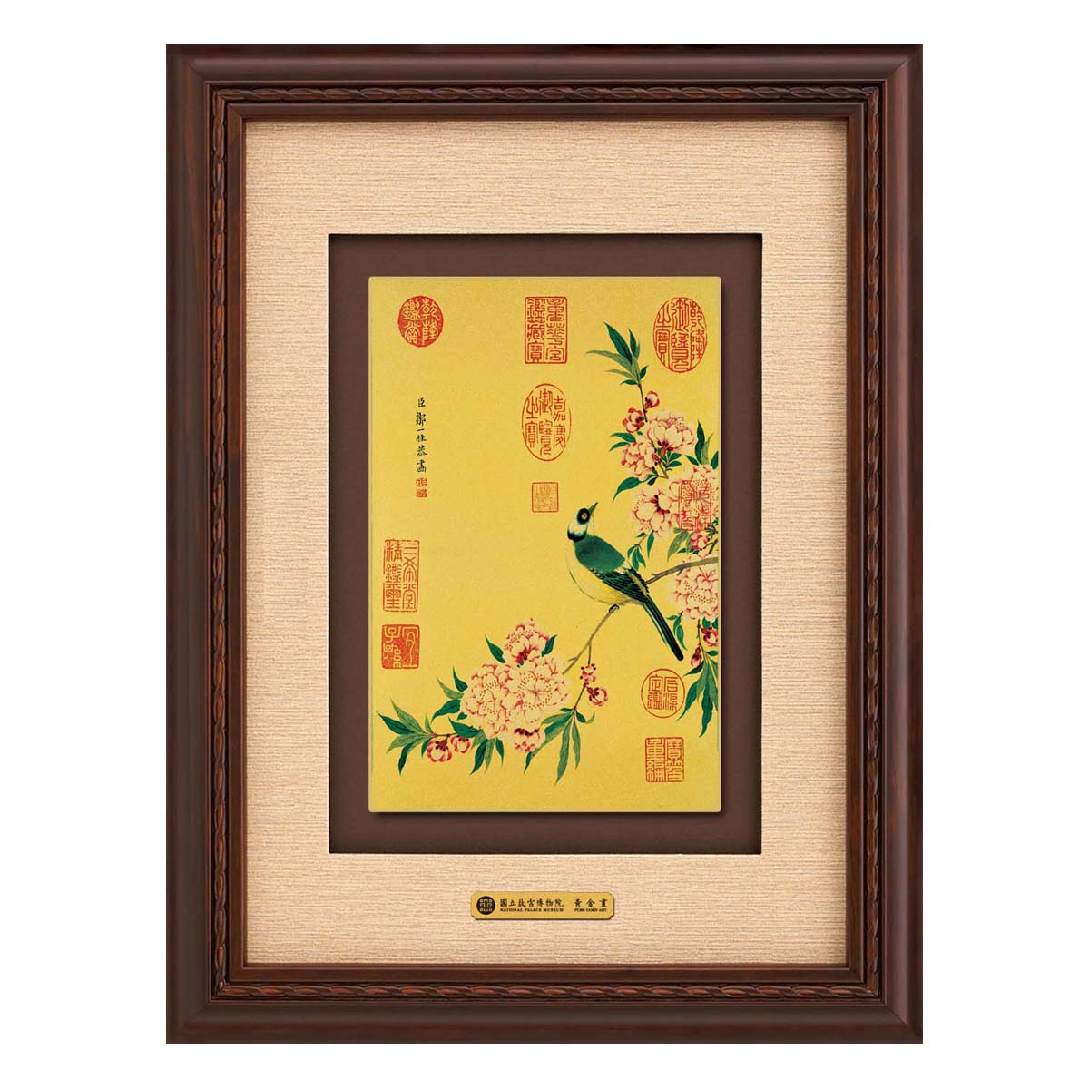 中国 工芸品 書画 掛軸 清・居廉「富貴白頭圖」 故宮博物院監製