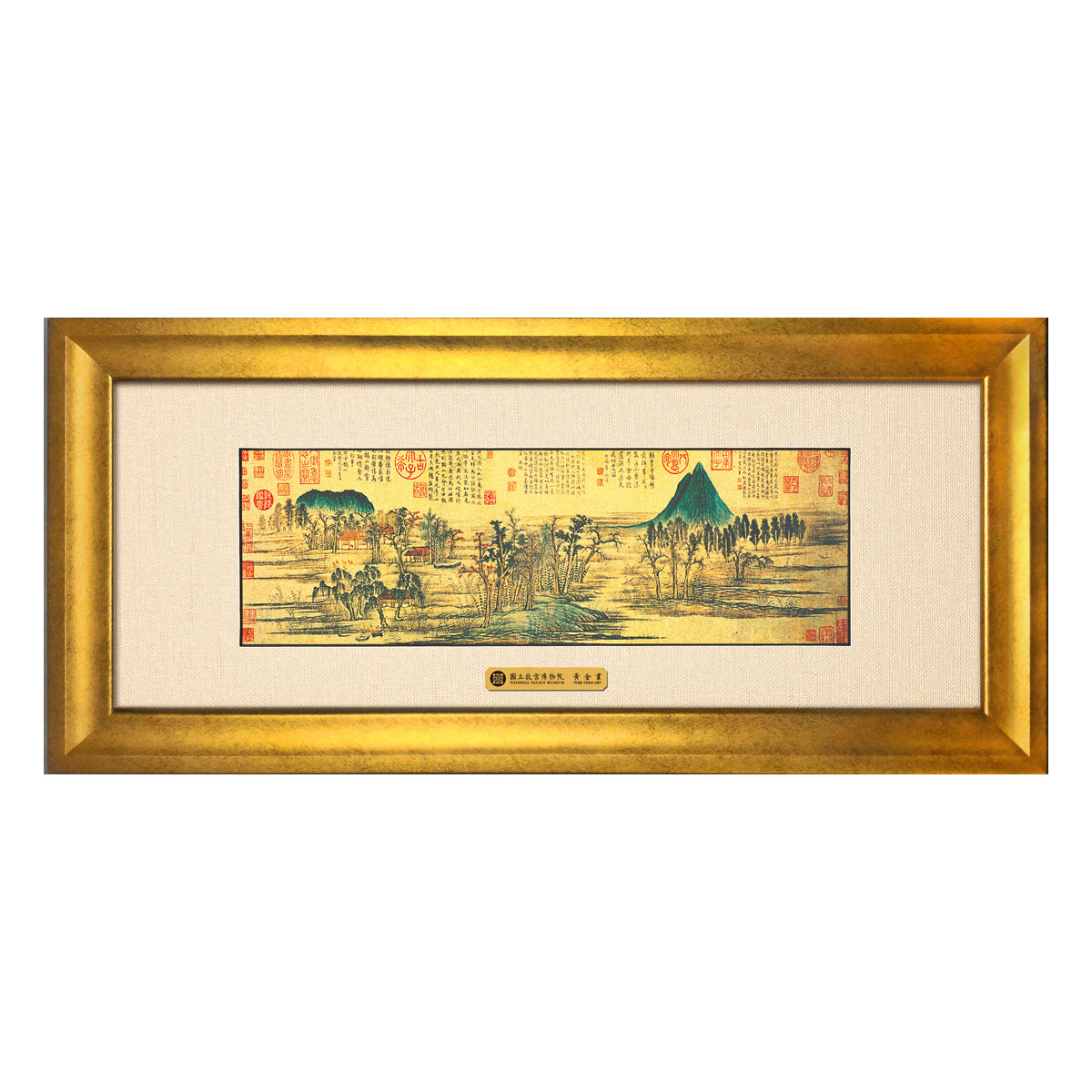 故宮精品網路商城- 喜氣黃金畫-鵲華秋色