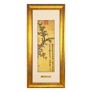 故宮精品網路商城- 五福黃金畫-花陰雙鶴