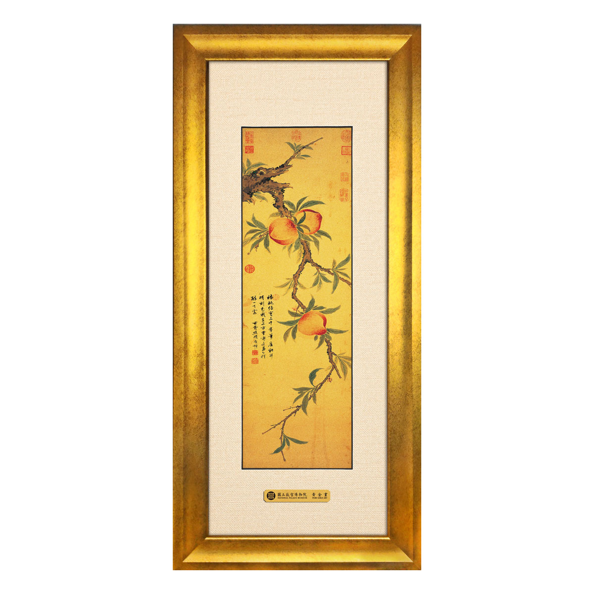 故宮精品網路商城- 喜氣黃金畫-項聖謨蟠桃圖