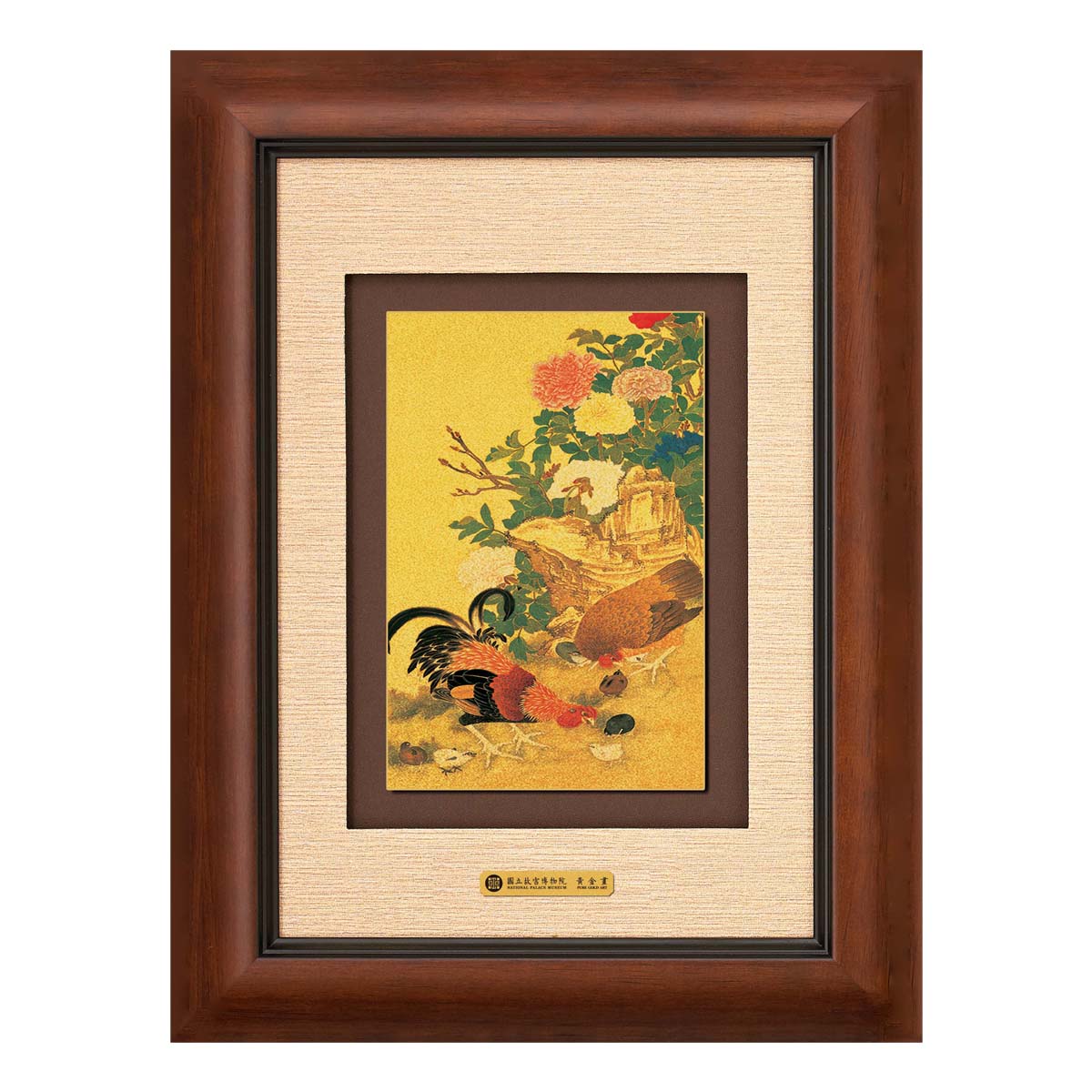 故宮精品網路商城- 五福黃金畫-富貴吉慶