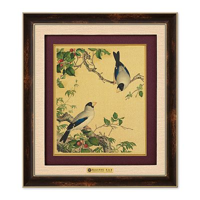 Product info: 錦繡F黃金畫－仙萼長春冊 櫻桃桑鳲