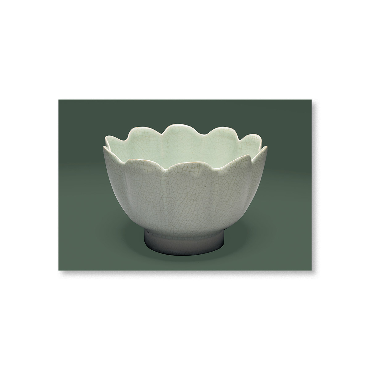 故宮精品網路商城- 北宋汝窯青瓷蓮花式溫碗明信片