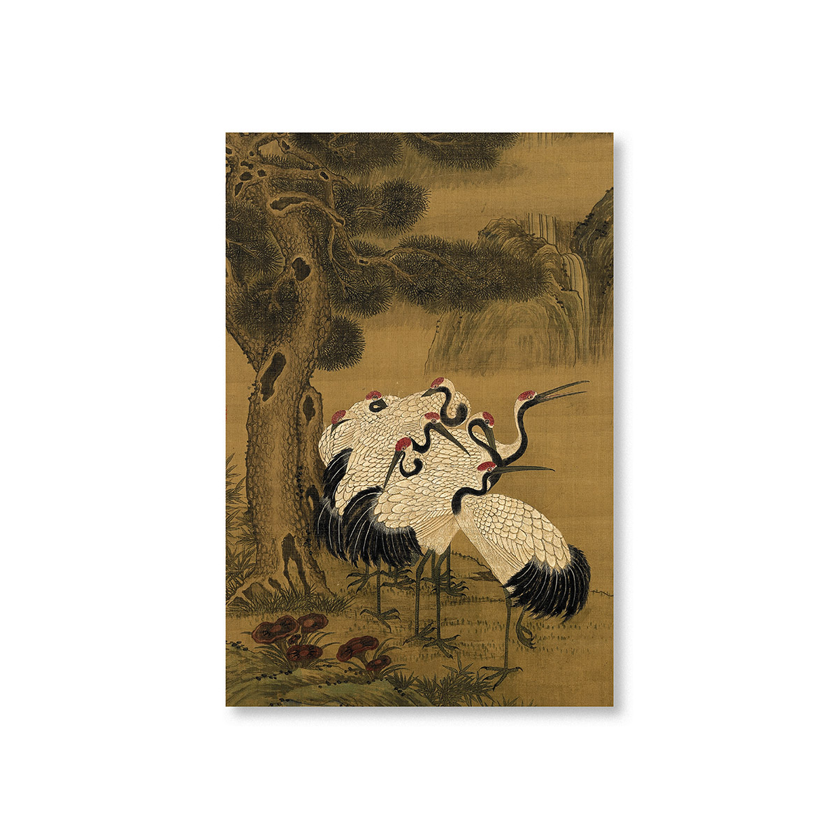 中国 名家绢絵　作家物　年代品 松鶴長春 蘭若作　收藏品 王宝钦作品《松鹤长寿》 - 松鹤图- 99字画网