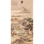 Product info: 複製 畫心 清 冷枚 春夜宴桃李園圖(S)
