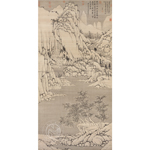 Product info: 複製 畫心 明 沈周 雪畫景軸