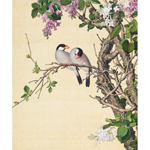 Product info: 複製 畫心 郎世寧畫仙萼長春紫白丁香