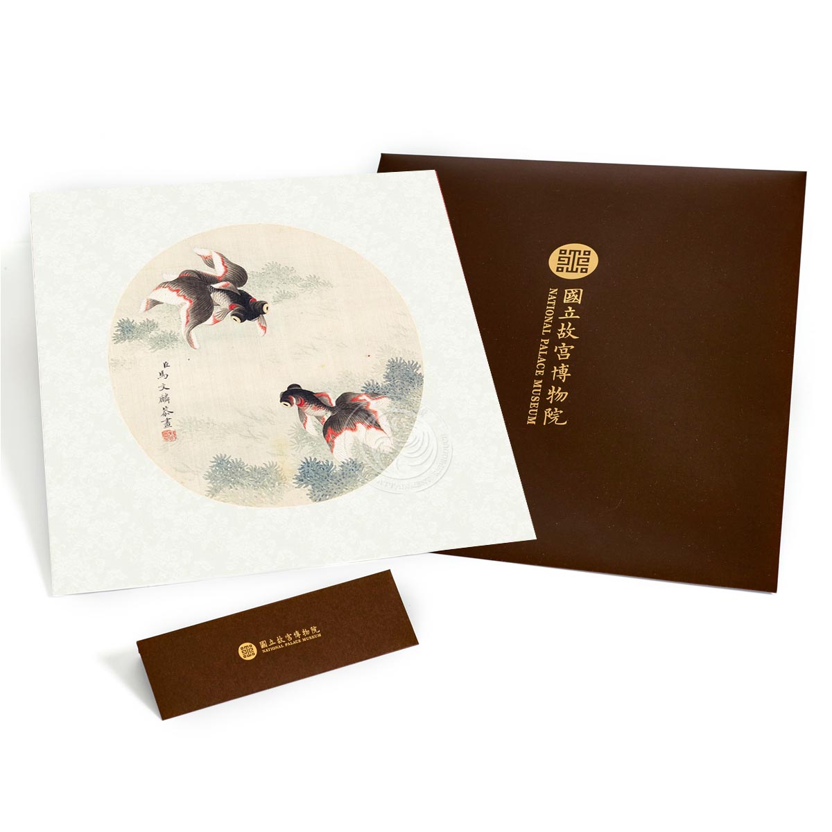 故宮精品網路商城- 複製畫心清馬文麟畫魚藻冊金魚(二)