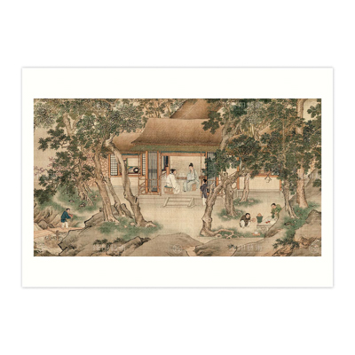 B4小畫片-明 仇英 東林圖