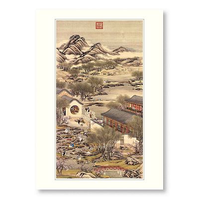 Product info: B4小畫片  清畫院畫十二月月令圖三月