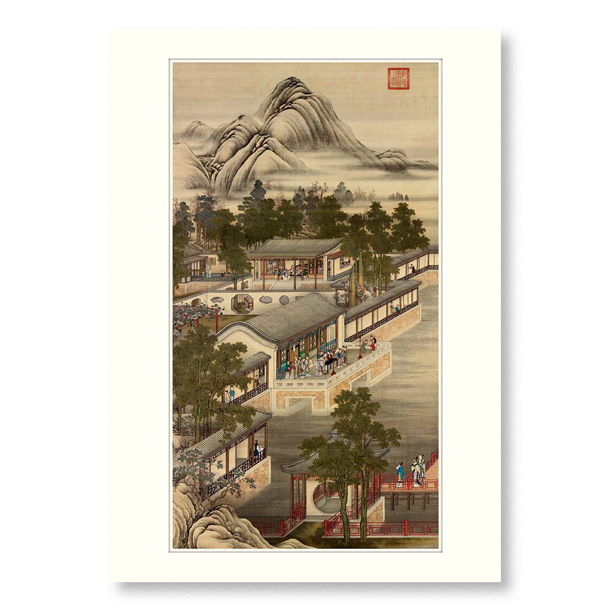 故宮精品網路商城- B4小畫片清畫院畫十二月月令圖七月