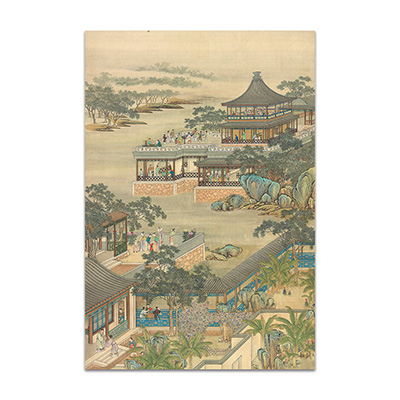 明信片-十二月月令圖 八月