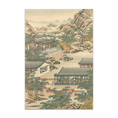 明信片-十二月月令圖 十月