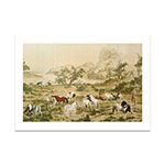 Product info: B4圖卡-郎世寧百駿圖卷(局部)