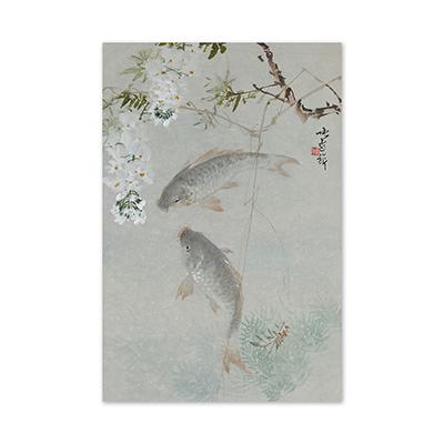 明信片：張書旂 畫鯉魚