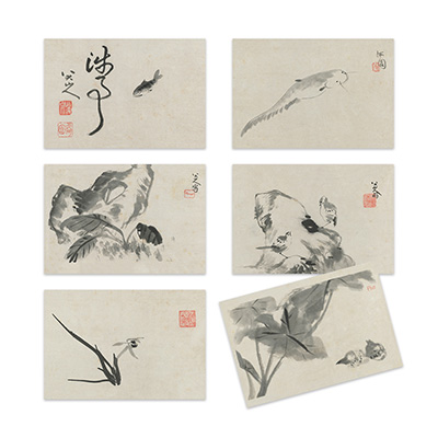 明信片套組：朱耷寫生冊(12張)