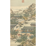 Product info: 複製 畫心 清畫院畫十二月月令圖十月