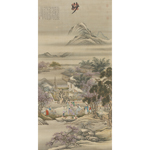 Product info: 複製 畫心 清冷枚春夜宴桃李園圖