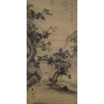 Product info: 複製 畫心 宋馬遠雪灘雙鷺　