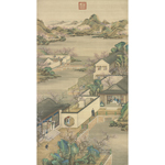 Product info: 複製 畫心 清畫院畫十二月月令圖二月